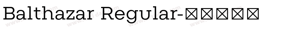 Balthazar Regular字体转换